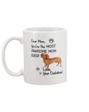 Pawsome Mom Dachshund Mug back