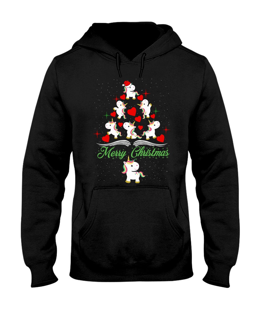 Unicorn Merry Christmas Hooded Sweatshirt