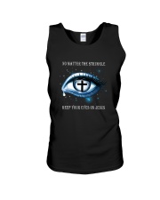 Keep Your Eyes On Jesus Unisex Tank thumbnail