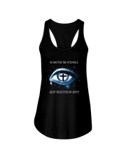 Keep Your Eyes On Jesus Ladies Flowy Tank thumbnail