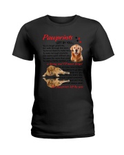 Pawprints Golden Retriever Ladies T-Shirt thumbnail
