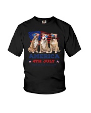 4th July American Staffordshire Terrier Youth T-Shirt thumbnail