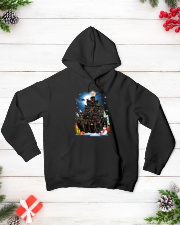 Black Cat Pine Hooded Sweatshirt lifestyle-holiday-hoodie-front-3