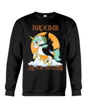 Black Cat Riding Witch Unicorn Crewneck Sweatshirt front