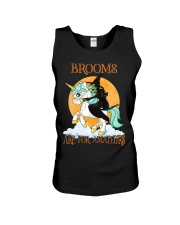 Black Cat Riding Witch Unicorn Unisex Tank thumbnail