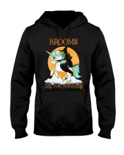 Black Cat Riding Witch Unicorn Hooded Sweatshirt thumbnail