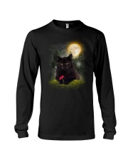 Black Cat Flower Long Sleeve Tee thumbnail