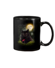 Black Cat Flower Mug thumbnail