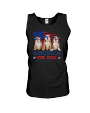 4th July Bulldog Unisex Tank thumbnail