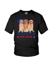 4th July Golden Retriever Youth T-Shirt thumbnail