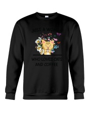 Coffee And Cats Crewneck Sweatshirt thumbnail