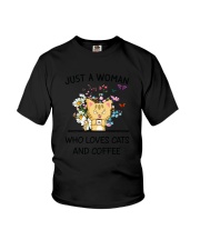 Coffee And Cats Youth T-Shirt thumbnail