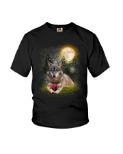 Wolf Flower Youth T-Shirt thumbnail
