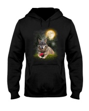 Wolf Flower Hooded Sweatshirt thumbnail
