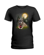 Wolf Flower Ladies T-Shirt thumbnail