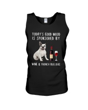Good Mood Wine French Bulldog Unisex Tank thumbnail