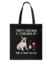 Good Mood Wine French Bulldog Tote Bag thumbnail