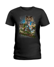 Owl Flower Ladies T-Shirt thumbnail