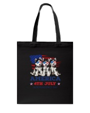 4th July Siberian Husky Tote Bag thumbnail