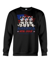 4th July Siberian Husky Crewneck Sweatshirt thumbnail