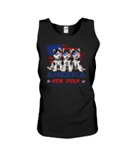 4th July Siberian Husky Unisex Tank thumbnail