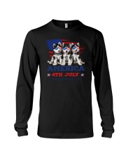 4th July Siberian Husky Long Sleeve Tee thumbnail