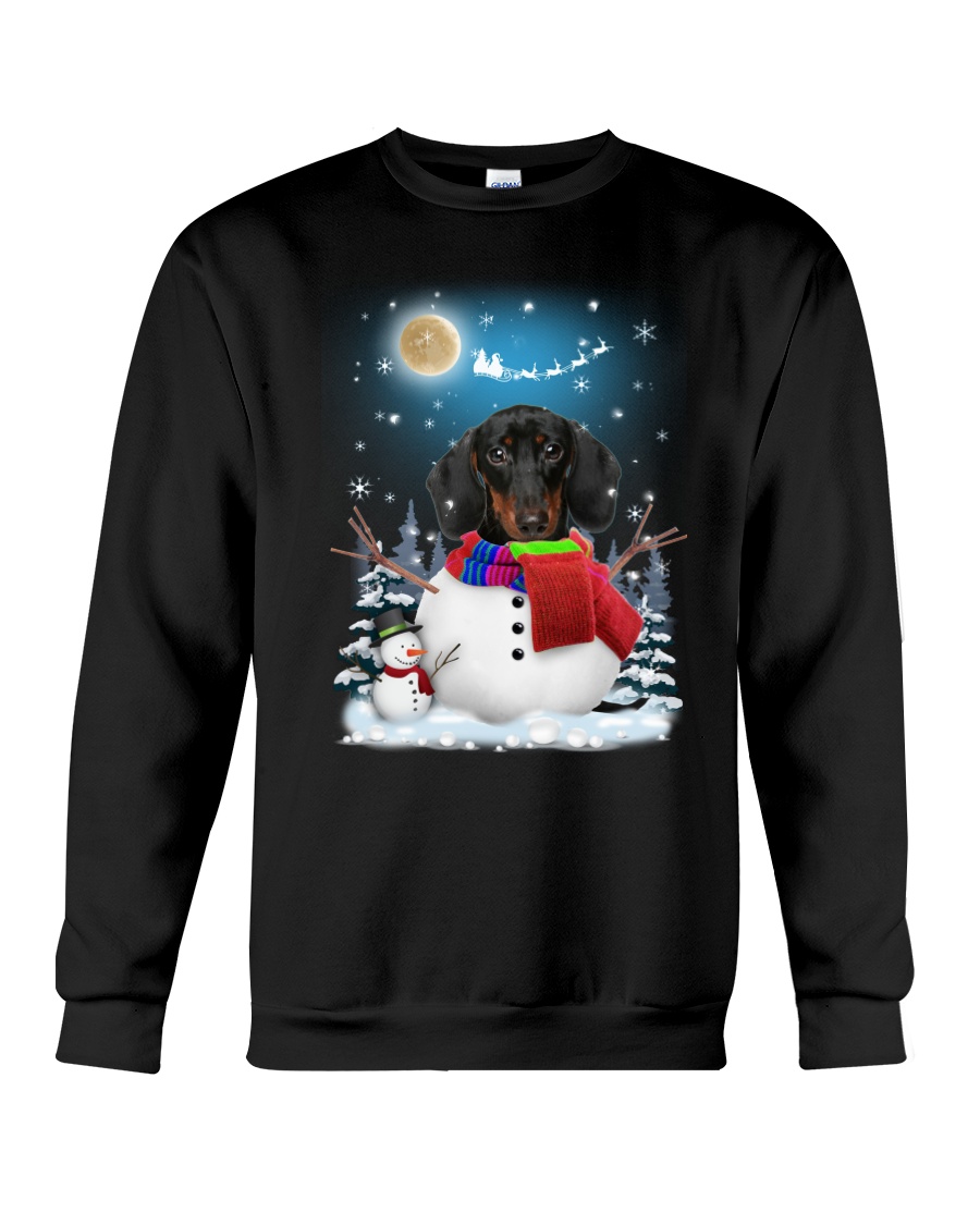 Dachshund Snowman Phoebe 018 Crewneck Sweatshirt