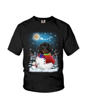 Dachshund Snowman Phoebe 018 Youth T-Shirt thumbnail