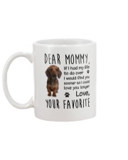 Dear Mommy Dachshund Mug back
