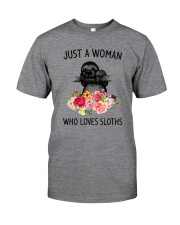 Just A Woman Sloth Classic T-Shirt front