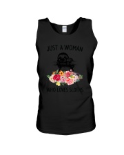 Just A Woman Sloth Unisex Tank thumbnail