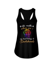 My Heart Belong To Dachshund Ladies Flowy Tank thumbnail