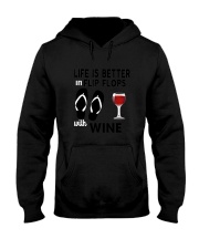 Flip Flops Wine Hooded Sweatshirt thumbnail