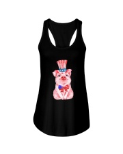Independence Day Pig Ladies Flowy Tank thumbnail
