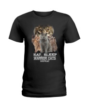 Phoebe - Cat Eat Sleep And Warrior - 104 Ladies T-Shirt thumbnail