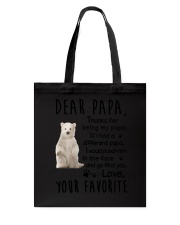 Dear Papa Polar Bear Tote Bag thumbnail