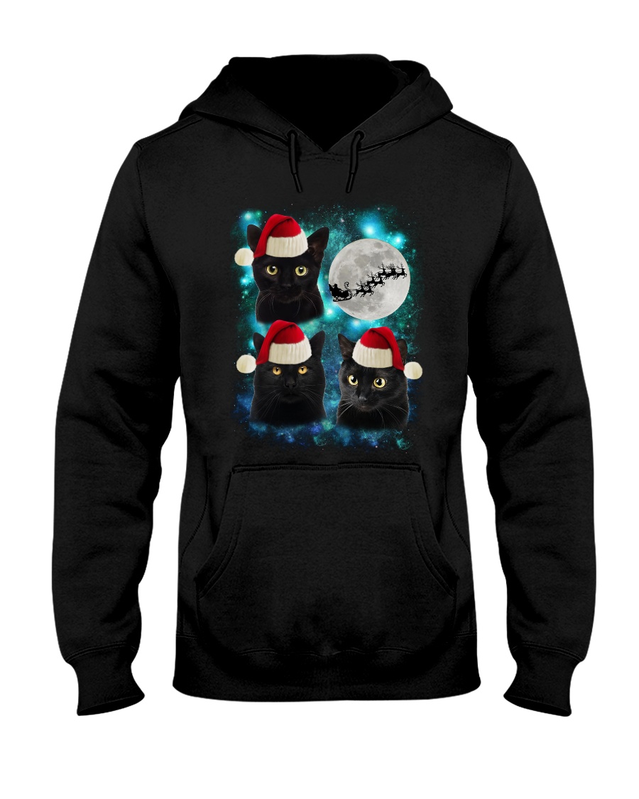 PHOEBE - black cat - 0412 - 54 Hooded Sweatshirt