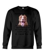 American Pit Bull Terrier Mommy And Daddy Crewneck Sweatshirt thumbnail