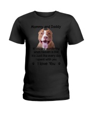 American Pit Bull Terrier Mommy And Daddy Ladies T-Shirt thumbnail