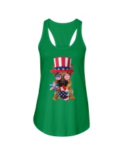 Independence Day German Shepherd Ladies Flowy Tank front