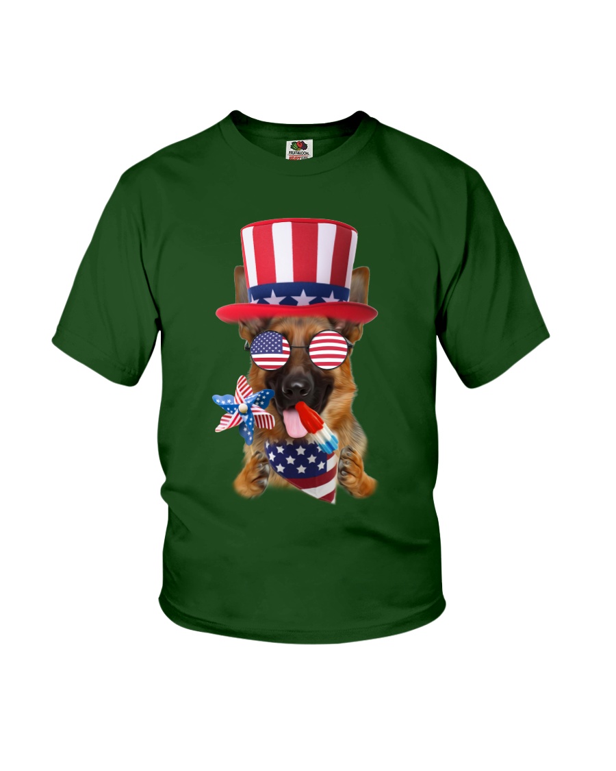Independence Day German Shepherd Youth T-Shirt