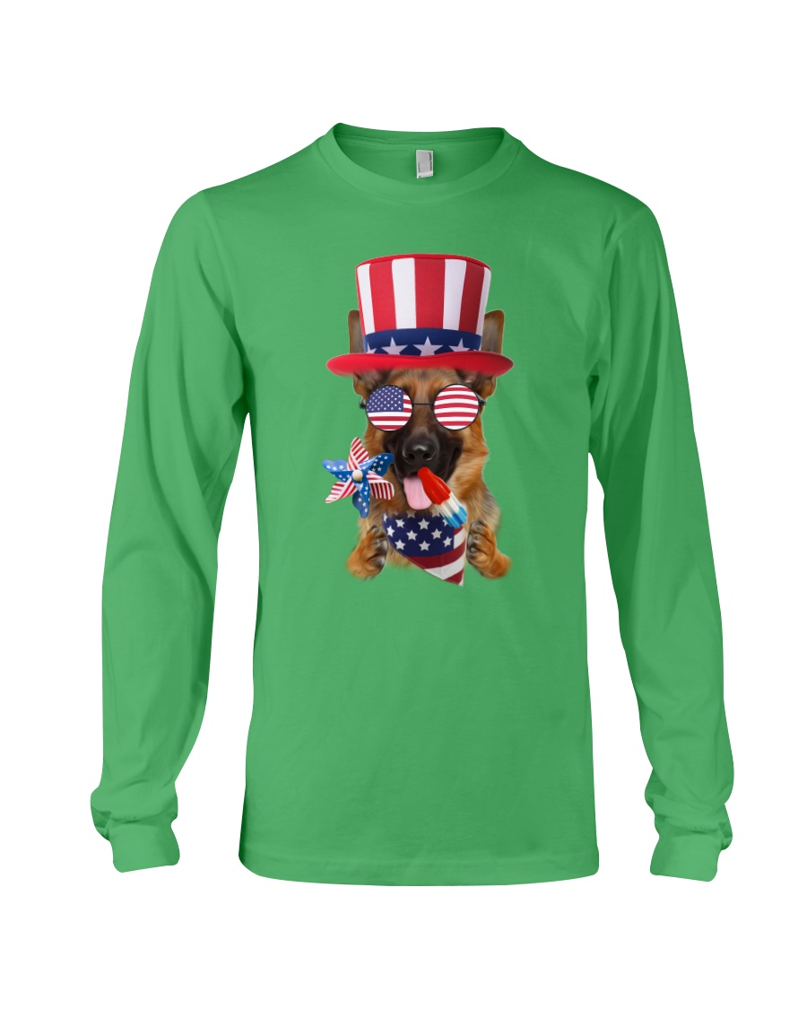 Independence Day German Shepherd Long Sleeve Tee