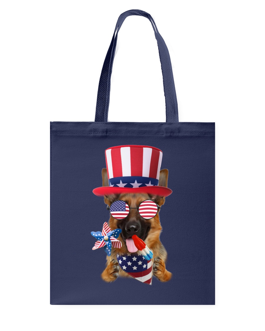 Independence Day German Shepherd Tote Bag