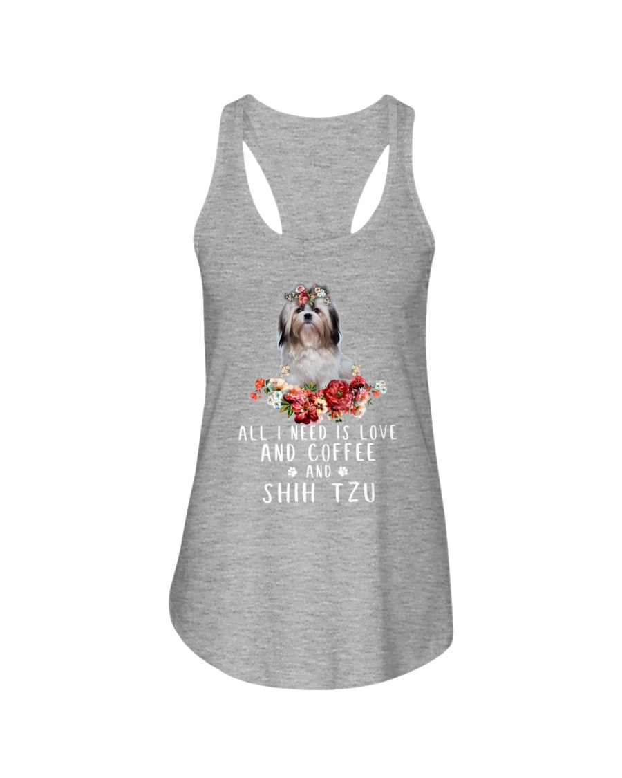 Shih Tzu All I Need Ladies Flowy Tank