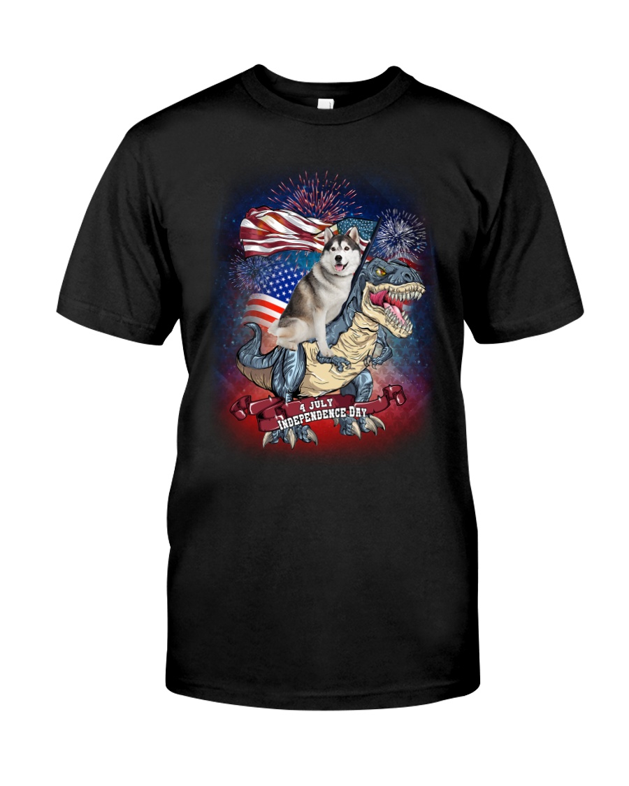 Dinosaur Siberian Husky Classic T-Shirt
