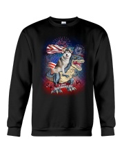 Dinosaur Siberian Husky Crewneck Sweatshirt thumbnail