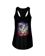Dinosaur Siberian Husky Ladies Flowy Tank thumbnail