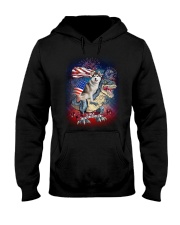 Dinosaur Siberian Husky Hooded Sweatshirt thumbnail