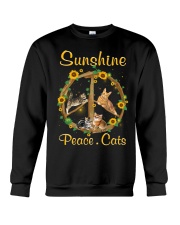 Sunshine Peace Cats Crewneck Sweatshirt thumbnail
