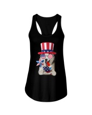 Independence Day Siberian Husky Ladies Flowy Tank thumbnail